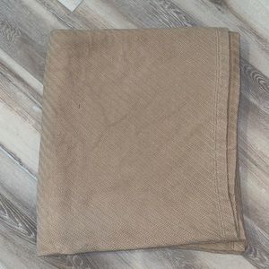 Tan 100% cotton solid blanket